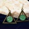 Τριγωνικά σκουλαρίκια από κράμα μετάλλων